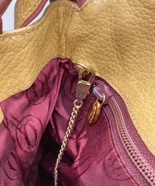 Cartier（カルティエ）Cartier (カルティエ) レザーショルダーバッグ ベージュの古着・服飾アイテム