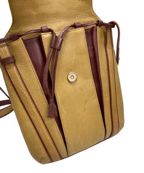Cartier（カルティエ）Cartier (カルティエ) レザーショルダーバッグ ベージュの古着・服飾アイテム