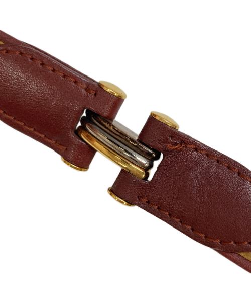 Cartier（カルティエ）Cartier (カルティエ) レザーショルダーバッグ ベージュの古着・服飾アイテム