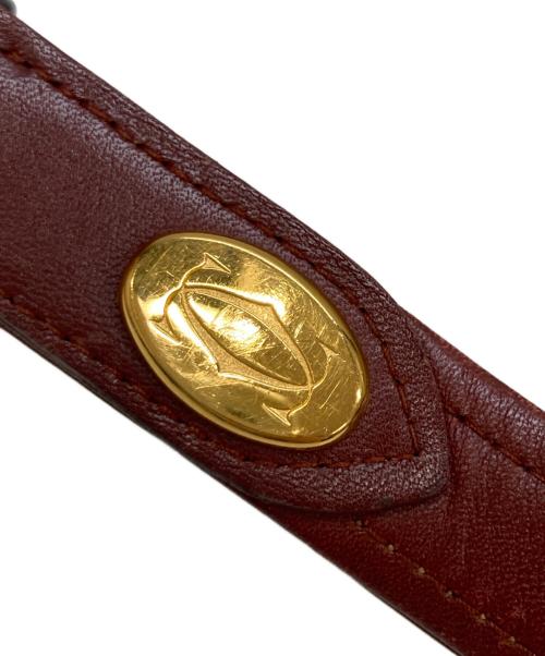 Cartier（カルティエ）Cartier (カルティエ) レザーショルダーバッグ ベージュの古着・服飾アイテム