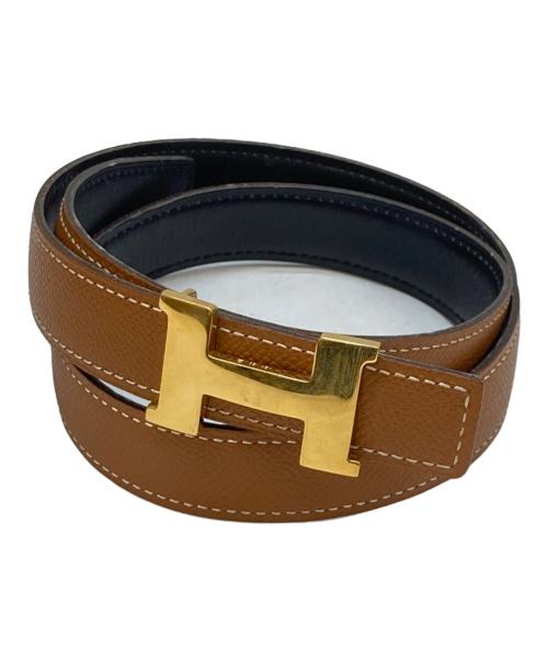 HERMES（エルメス）HERMES (エルメス) ミニコンスタンス Hベルト ブラウン・ブラック サイズ:75の古着・服飾アイテム