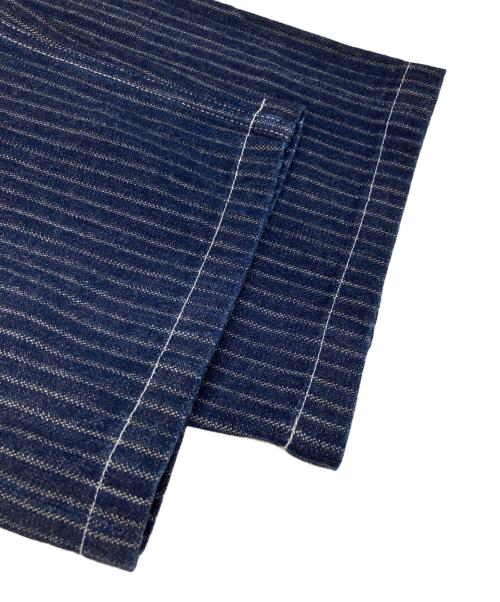 ONI DENIM（オニデニム）ONI DENIM (オニデニム) 針抜きジャガードストライプデニム ホワイト×ネイビー サイズ:32の古着・服飾アイテム