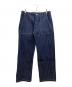 ONI DENIM（オニデニム）の古着「針抜きジャガードストライプデニム」｜ホワイト×ネイビー