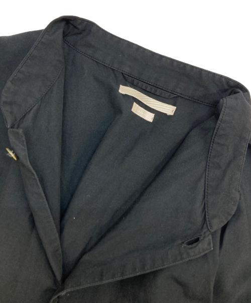BLURHMS（ブラームス）BLURHMS (ブラームス) CHAMBRAY STAND COLLAR CUFFLESS SHIRT ブラック サイズ:3の古着・服飾アイテム