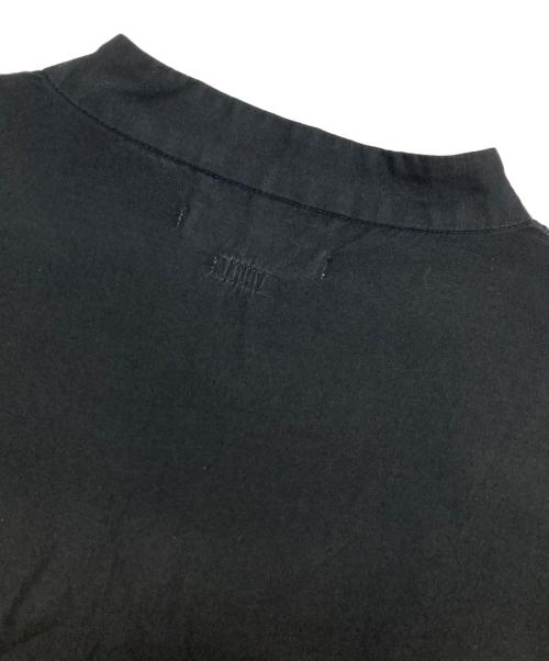 BLURHMS（ブラームス）BLURHMS (ブラームス) CHAMBRAY STAND COLLAR CUFFLESS SHIRT ブラック サイズ:3の古着・服飾アイテム