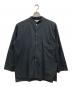 BLURHMS（ブラームス）の古着「CHAMBRAY STAND COLLAR CUFFLESS SHIRT」｜ブラック
