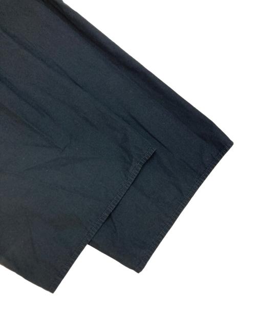 BLURHMS（ブラームス）BLURHMS (ブラームス) CHAMBRAY STAND COLLAR CUFFLESS SHIRT ブラック サイズ:3の古着・服飾アイテム