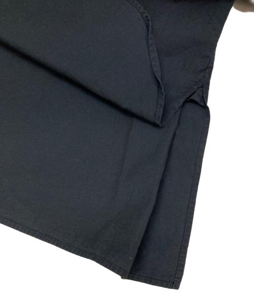 BLURHMS（ブラームス）BLURHMS (ブラームス) CHAMBRAY STAND COLLAR CUFFLESS SHIRT ブラック サイズ:3の古着・服飾アイテム