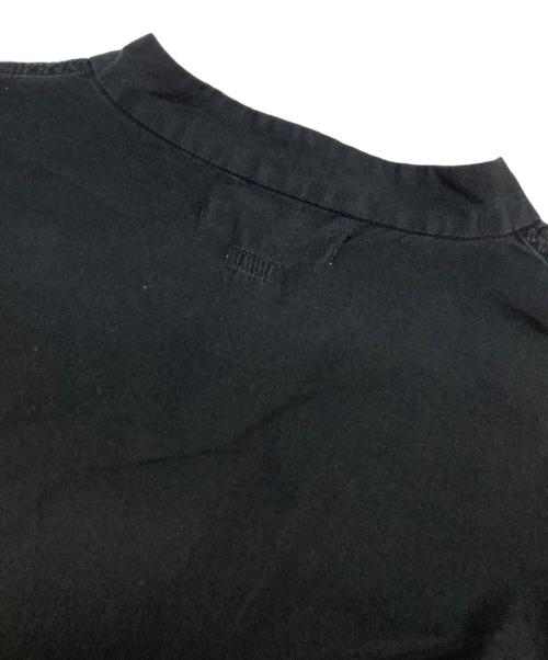 BLURHMS（ブラームス）BLURHMS (ブラームス) CHAMBRAY STAND COLLAR CUFFLESS SHIRT ブラック サイズ:3の古着・服飾アイテム