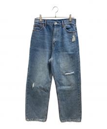 YENN（イエン）の古着「DAMAGED DENIM PANTS」｜ブルー