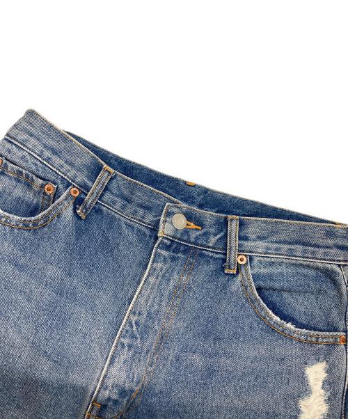 YENN（イエン）YENN (イエン) DAMAGED DENIM PANTS ブルー サイズ:36の古着・服飾アイテム