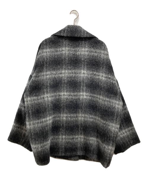 CLOCHE（クロシェ）CLOCHE (クロシェ) ウールシャギーチェックコート ホワイト×ブラック サイズ:02 未使用品の古着・服飾アイテム