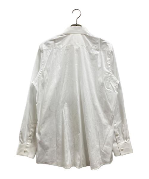 JIL SANDER（ジルサンダー）JIL SANDER (ジルサンダー) コットン×ナイロンシャツ ホワイト サイズ:41の古着・服飾アイテム