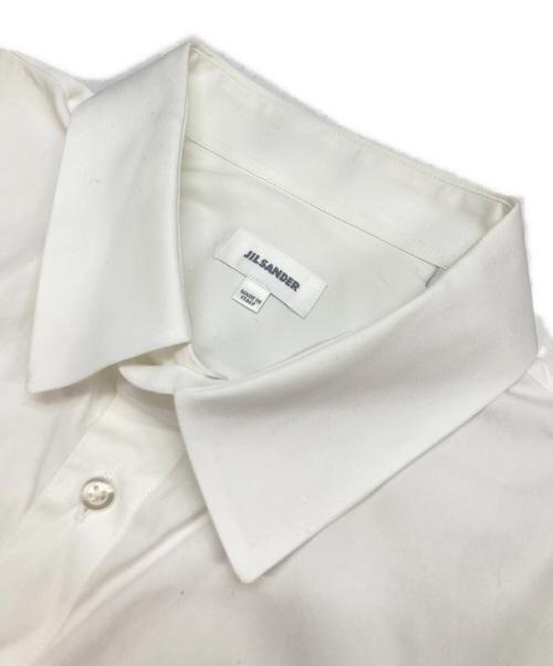 JIL SANDER（ジルサンダー）JIL SANDER (ジルサンダー) コットン×ナイロンシャツ ホワイト サイズ:41の古着・服飾アイテム