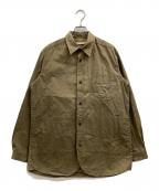 FRANK LEDERフランクリーダー）の古着「WASHED GERMAN VENTILE COTTON SHIRT JACKET」｜オリーブ