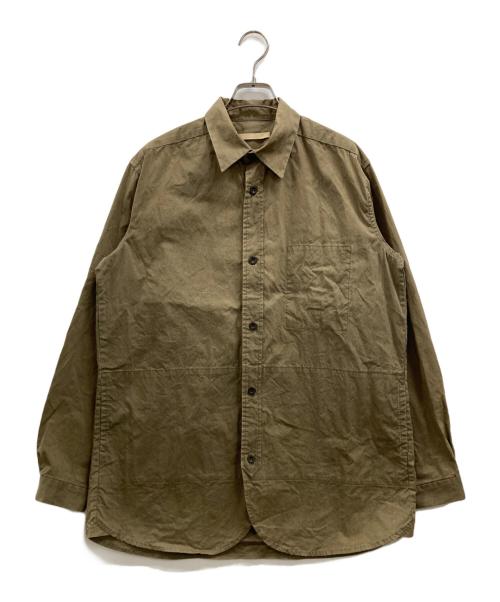FRANK LEDER（フランクリーダー）FRANK LEDER (フランクリーダー) WASHED GERMAN VENTILE COTTON SHIRT JACKET オリーブ サイズ:Sの古着・服飾アイテム
