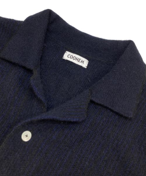 Coohem（コーヘン）Coohem (コーヘン) カシミヤストライプカーディガン ネイビー サイズ:1の古着・服飾アイテム