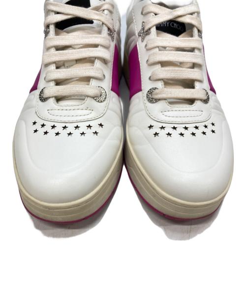 JIMMY CHOO（ジミーチュウ）JIMMY CHOO (ジミーチュウ) HAWAII ローカットスニーカー ホワイト サイズ:36 1/2の古着・服飾アイテム