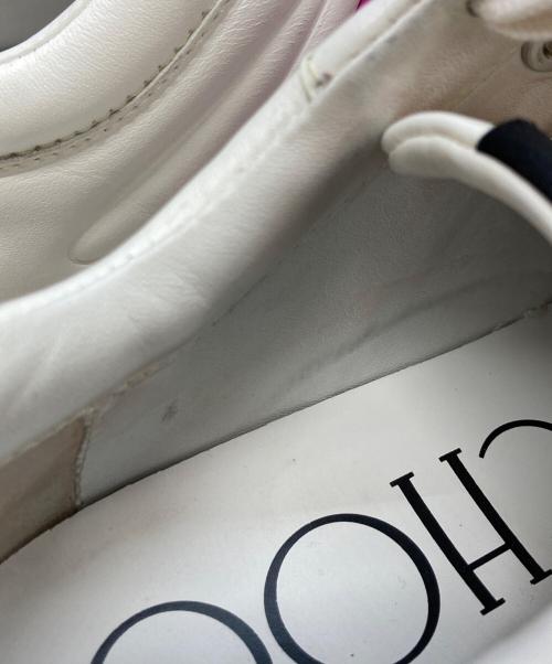 JIMMY CHOO（ジミーチュウ）JIMMY CHOO (ジミーチュウ) HAWAII ローカットスニーカー ホワイト サイズ:36 1/2の古着・服飾アイテム