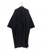 HOMME PLISSE ISSEY MIYAKEオム プリッセ イッセイ ミヤケ）の古着「プリーツコート」｜ブラック