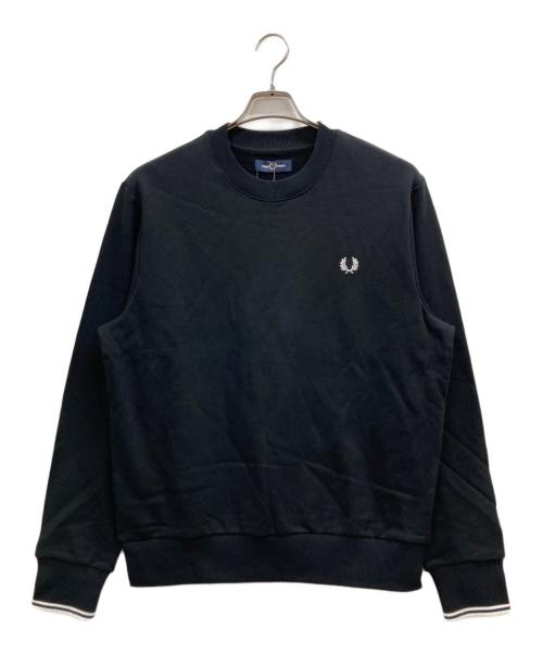 FRED PERRY（フレッドペリー）FRED PERRY (フレッドペリー) Crew Neck Sweatshirt ブラック サイズ:L 未使用品の古着・服飾アイテム