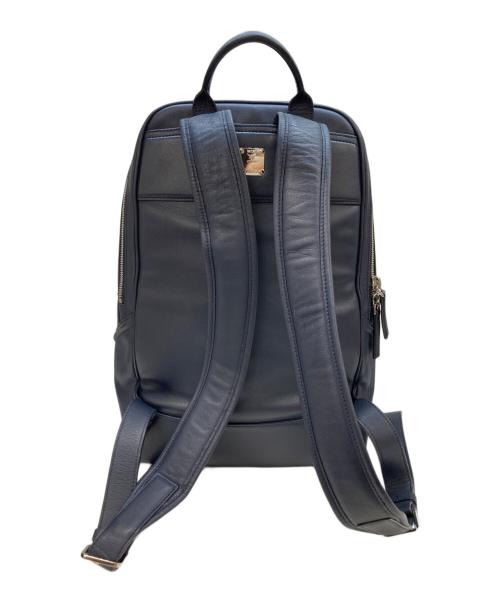 MCM（エムシーエム）MCM (エムシーエム) DUKE NAPPA レザーバックパック ネイビーの古着・服飾アイテム