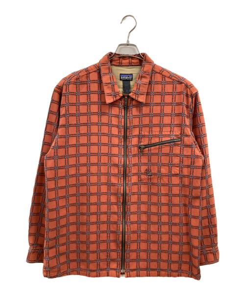 Patagonia（パタゴニア）Patagonia (パタゴニア) Rhythm Shirt Blouson　リズム　2004年製　00ｓ　シャツジャケット　ブルゾン オレンジ サイズ:Mの古着・服飾アイテム