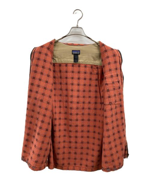 Patagonia（パタゴニア）Patagonia (パタゴニア) Rhythm Shirt Blouson　リズム　2004年製　00ｓ　シャツジャケット　ブルゾン オレンジ サイズ:Mの古着・服飾アイテム