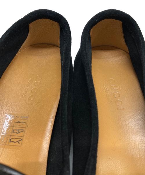 GUCCI（グッチ）GUCCI (グッチ) ホースビットスウェードローファー ブラック サイズ:36 1/2の古着・服飾アイテム