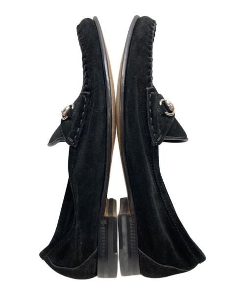 GUCCI（グッチ）GUCCI (グッチ) ホースビットスウェードローファー ブラック サイズ:36 1/2の古着・服飾アイテム