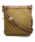 GUCCIグッチ）の古着「ショルダーバッグ」｜ベージュ・ブラウン