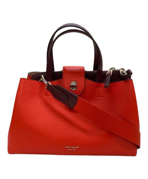 Kate Spade（ケイトスペード）Kate Spade (ケイトスペード) エッセンシャル ラージサッチェル オレンジの古着・服飾アイテム