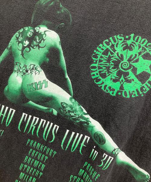 BG（ビージー）BG (ビージー) KISS PSYCHO CIRCUS LIVE IN 3D TEE ブラック サイズ:XLの古着・服飾アイテム