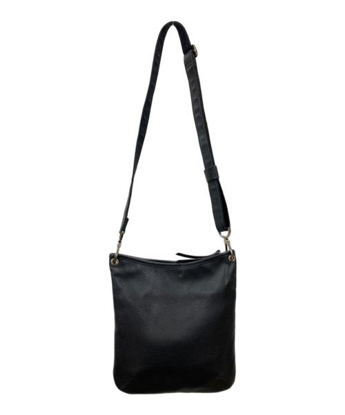 LONGCHAMP（ロンシャン）LONGCHAMP (ロンシャン) レザーショルダーバッグ ブラックの古着・服飾アイテム