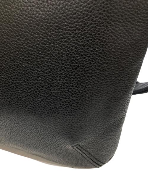 LONGCHAMP（ロンシャン）LONGCHAMP (ロンシャン) レザーショルダーバッグ ブラックの古着・服飾アイテム