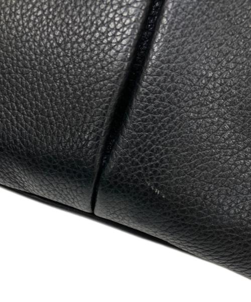 LONGCHAMP（ロンシャン）LONGCHAMP (ロンシャン) レザーショルダーバッグ ブラックの古着・服飾アイテム