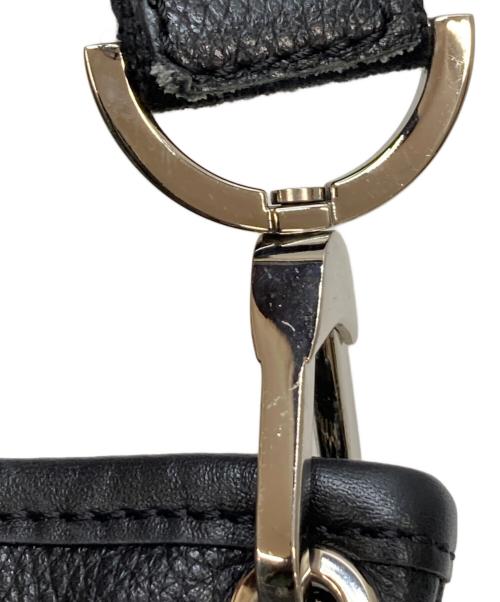 LONGCHAMP（ロンシャン）LONGCHAMP (ロンシャン) レザーショルダーバッグ ブラックの古着・服飾アイテム