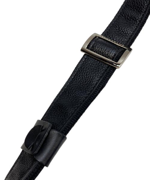 LONGCHAMP（ロンシャン）LONGCHAMP (ロンシャン) レザーショルダーバッグ ブラックの古着・服飾アイテム