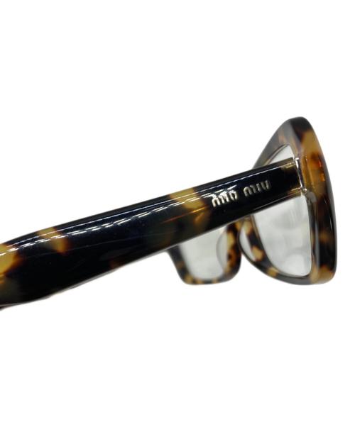 MIU MIU（ミュウミュウ）MIU MIU (ミュウミュウ) 眼鏡 ブラウン×ブラック サイズ:54□16 750-101の古着・服飾アイテム