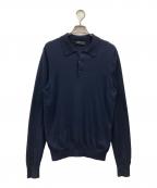 PRADAプラダ）の古着「ニットポロシャツ」｜ネイビー