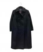 PAUL SMITHポールスミス）の古着「裏地アニマル柄ダブルチェスターコート」｜ブラック
