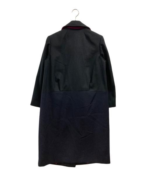PAUL SMITH（ポールスミス）Paul Smith (ポールスミス) 裏地アニマル柄ダブルチェスターコート ブラック サイズ:40の古着・服飾アイテム