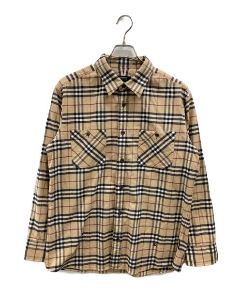 BURBERRY BLACK LABEL（バーバリーブラックレーベル）BURBERRY BLACK LABEL (バーバリーブラックレーベル) ノヴァチェックシャツ ベージュ サイズ:3の古着・服飾アイテム