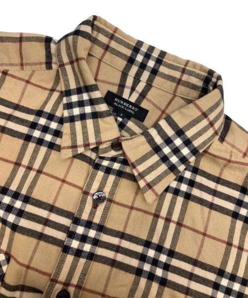 BURBERRY BLACK LABEL（バーバリーブラックレーベル）BURBERRY BLACK LABEL (バーバリーブラックレーベル) ノヴァチェックシャツ ベージュ サイズ:3の古着・服飾アイテム