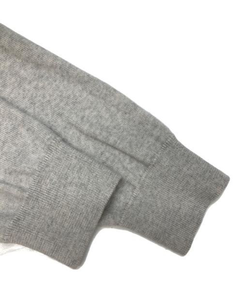 maison kitsune（メゾンキツネ）maison kitsune (メゾンキツネ) グリーン ボールド フォックスヘッド パッチ ニットポロシャツ グレー サイズ:Mの古着・服飾アイテム