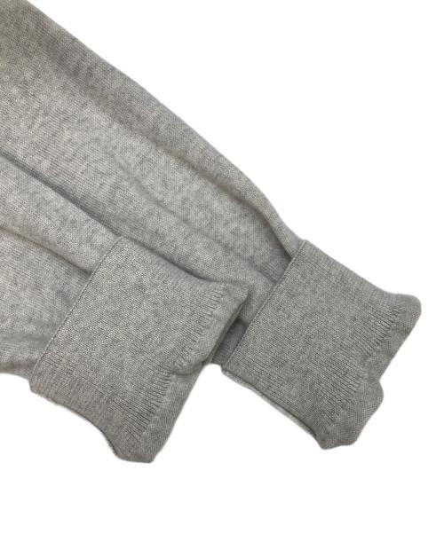 maison kitsune（メゾンキツネ）maison kitsune (メゾンキツネ) グリーン ボールド フォックスヘッド パッチ ニットポロシャツ グレー サイズ:Mの古着・服飾アイテム