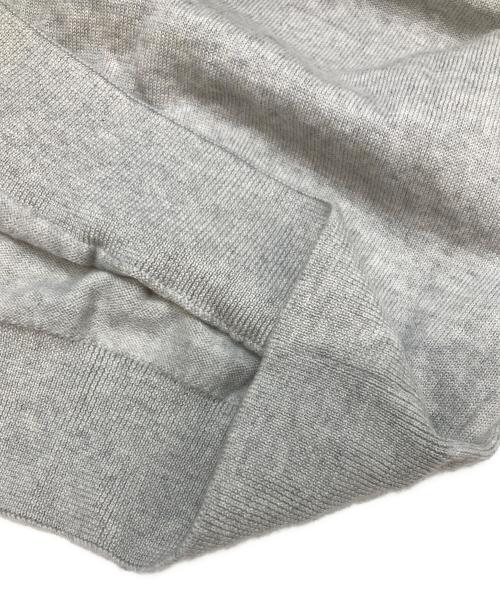 maison kitsune（メゾンキツネ）maison kitsune (メゾンキツネ) グリーン ボールド フォックスヘッド パッチ ニットポロシャツ グレー サイズ:Mの古着・服飾アイテム