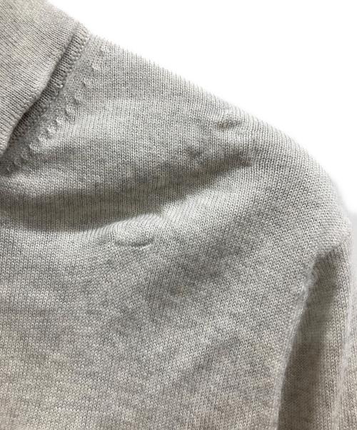 maison kitsune（メゾンキツネ）maison kitsune (メゾンキツネ) グリーン ボールド フォックスヘッド パッチ ニットポロシャツ グレー サイズ:Mの古着・服飾アイテム