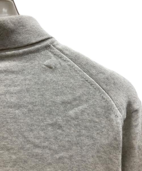 maison kitsune（メゾンキツネ）maison kitsune (メゾンキツネ) グリーン ボールド フォックスヘッド パッチ ニットポロシャツ グレー サイズ:Mの古着・服飾アイテム