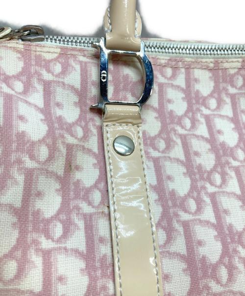 Christian Dior（クリスチャン ディオール）Christian Dior (クリスチャン ディオール) トロッター柄ミニボストンバッグ ホワイト×ピンクの古着・服飾アイテム